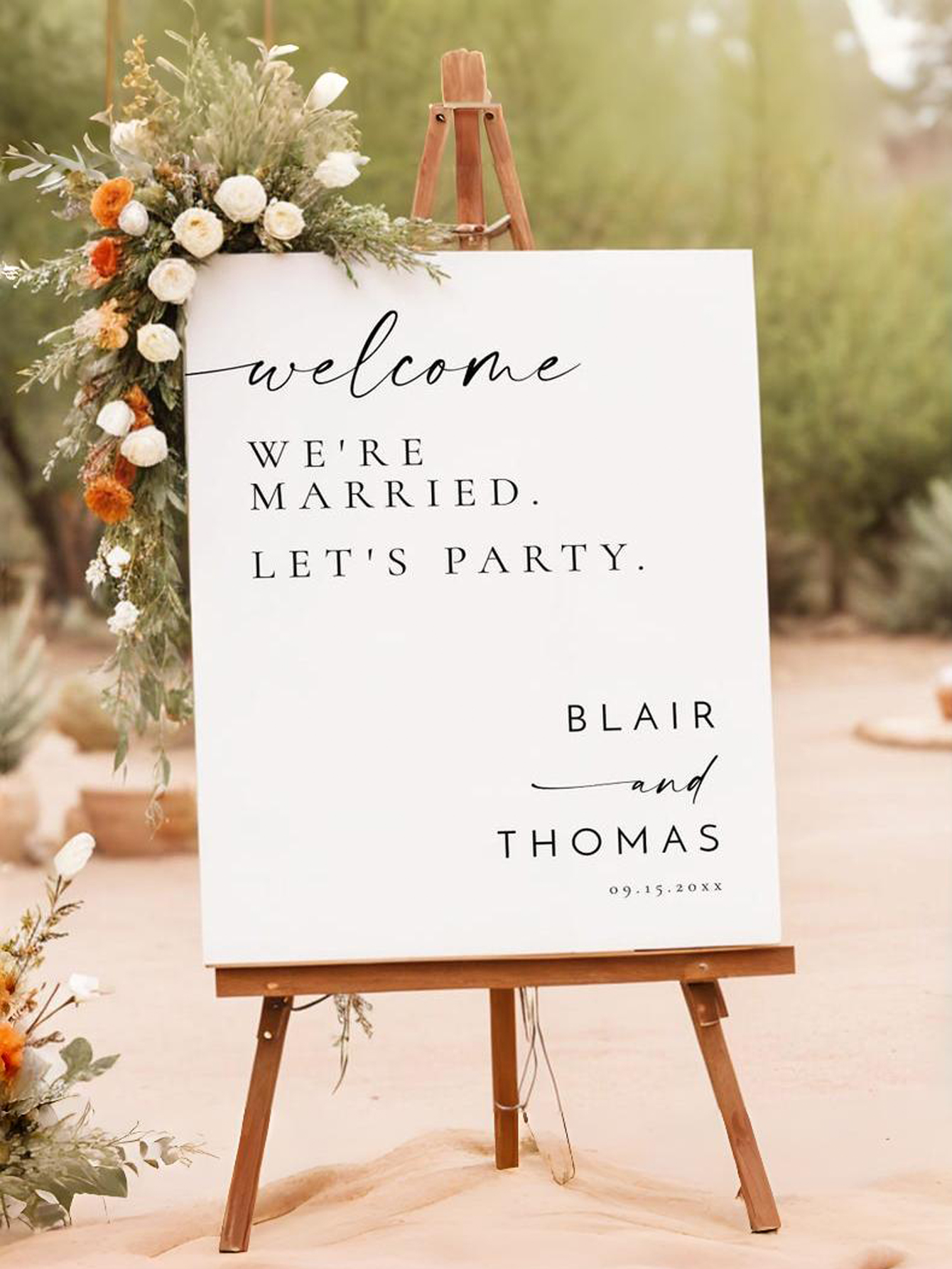 Wedding Welcome Sign Wedding Reception Greeting Board